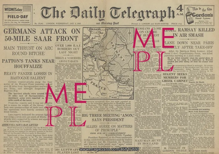 : The Daily Telegraph front page Battle of the Bulge : The Daily Telegraph front page Battle of the Bulge