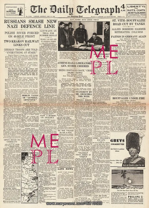 : The Daily Telegraph front page Battle of the Bulge : The Daily Telegraph front page Battle of the Bulge