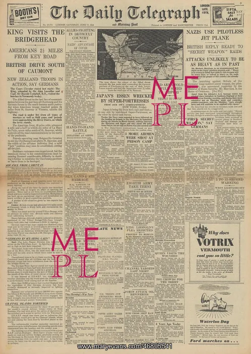 : The Daily Telegraph front page Battle for Normandy : The Daily Telegraph front page Battle for Normandy