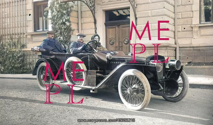 : Daimler car and passengers : Daimler car and passengers