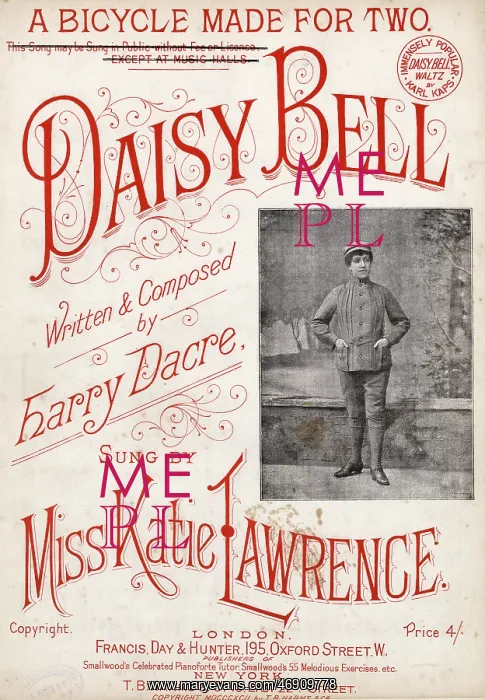 : Daisy Bell by Harry Dacre : Daisy Bell by Harry Dacre