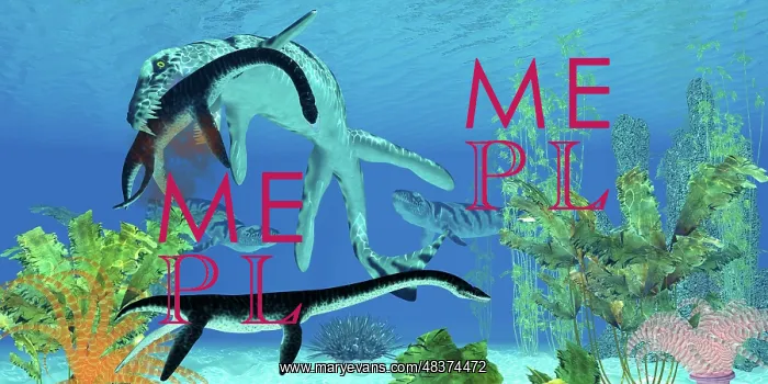 : A Dakosaurus attacks a small Plesiosaurus : A Dakosaurus attacks a small Plesiosaurus