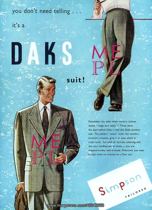 : Daks advertisement, 1953 : Daks advertisement, 1953