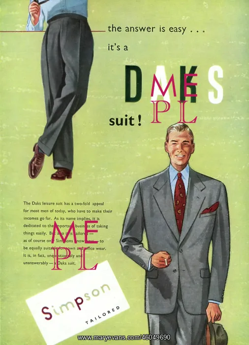 : Daks advertisement, 1953 : Daks advertisement, 1953