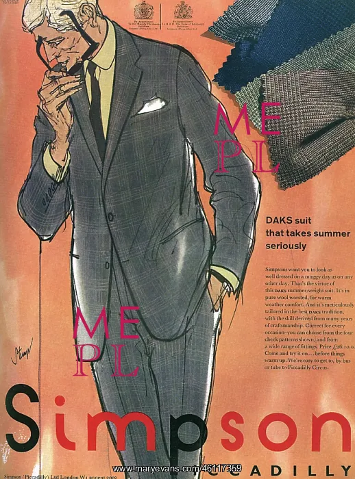 : Daks menswear advertisement, 1965 : Daks menswear advertisement, 1965