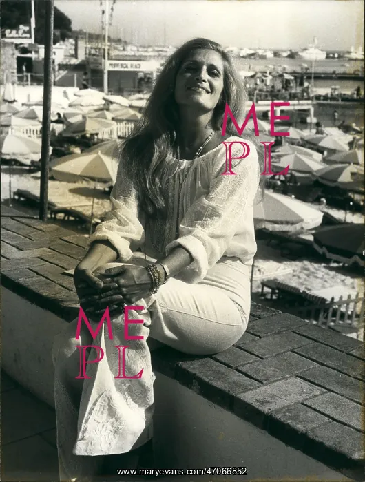: Dalida, popular singer, at Juan les Pins, French Riviera : Dalida, popular singer, at Juan les Pins, French Riviera