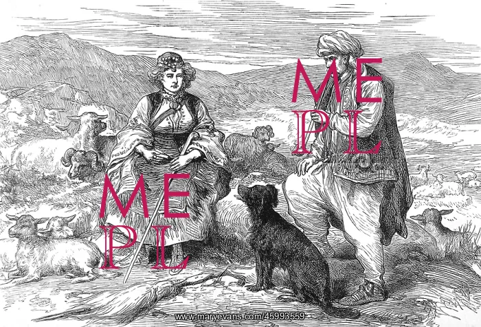: Dalmatian Shepherd and Shepherdess, 1875 : Dalmatian Shepherd and Shepherdess, 1875