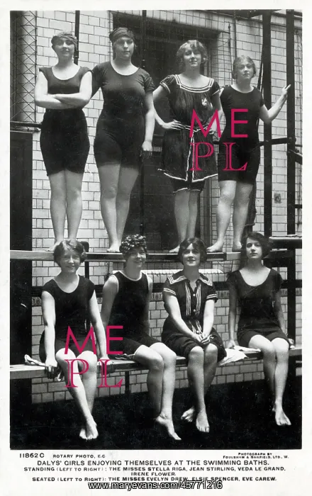 : Daly's Girls enjoying themselves at the swimming baths : Daly's Girls enjoying themselves at the swimming baths