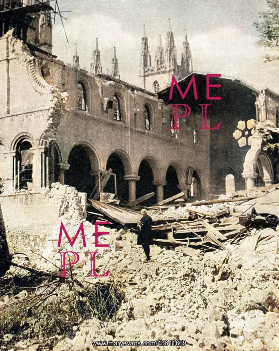 : Damage to Canterbury Cathedral Library, WW2 - Baedeker Blitz : Damage to Canterbury Cathedral Library, WW2 - Baedeker Blitz