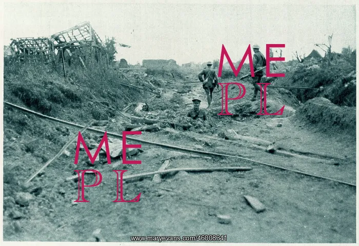 : Damage caused by British mines and guns on the Western Front : Damage caused by British mines and guns on the Western Front