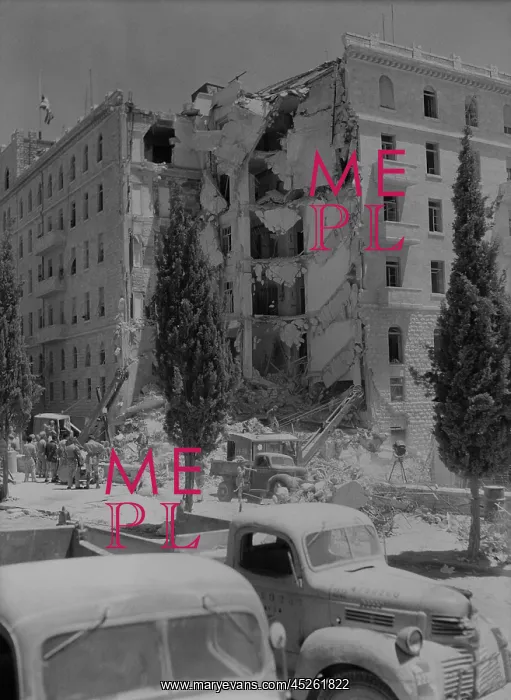 : Damage to the King David Hotel by 350 kg bomb : Damage to the King David Hotel by 350 kg bomb