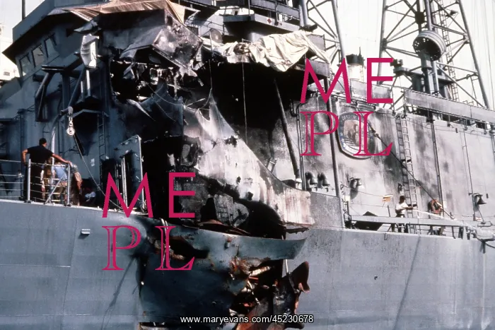 : Damage sustained by the guided missile frigate ? : Damage sustained by the guided missile frigate ?