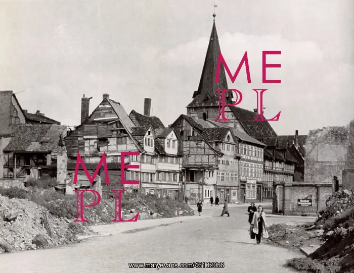 : Damaged buildings, Braunschweig, Germany : Damaged buildings, Braunschweig, Germany