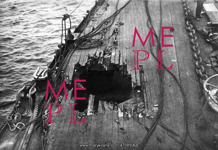 : Damaged Deck of the SMS Goeben : Damaged Deck of the SMS Goeben