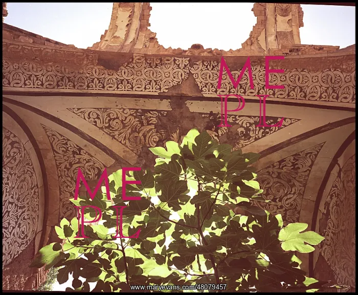 : Detail damaged dome interior, Belchite, Spain : Detail damaged dome interior, Belchite, Spain