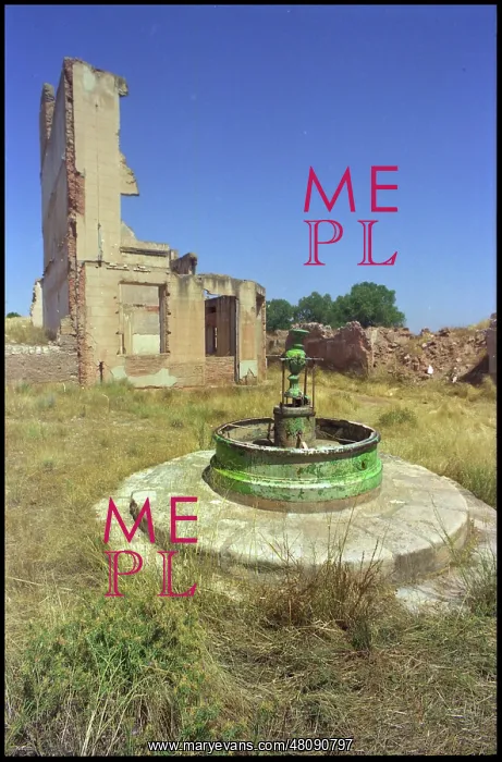 : Damaged fountain, Belchite, Spain : Damaged fountain, Belchite, Spain