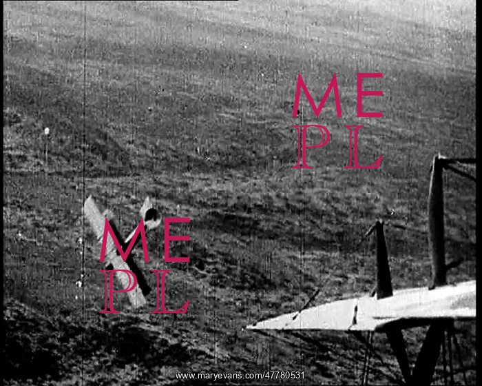 : A Damaged German Biplane Plummeting Towards the Ground : A Damaged German Biplane Plummeting Towards the Ground