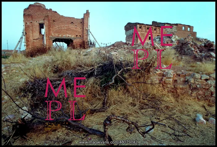 : Damaged houses, Belchite, Spain : Damaged houses, Belchite, Spain