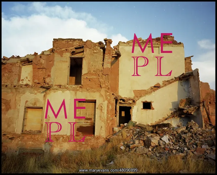 : Damaged houses, Belchite, Spain : Damaged houses, Belchite, Spain