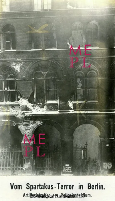 : Damaged police headquarters, 1919 : Damaged police headquarters, 1919