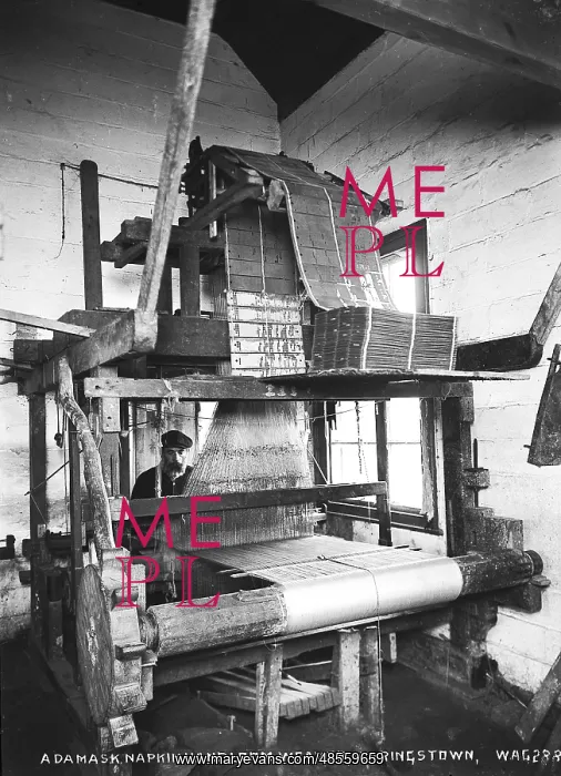 : A Damask Napkin Handloom Weaver, Waringstown : A Damask Napkin Handloom Weaver, Waringstown