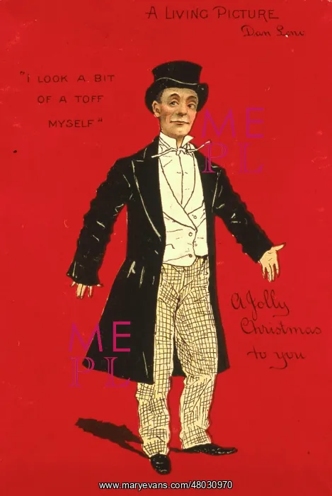  : Dan Leno on a Christmas card