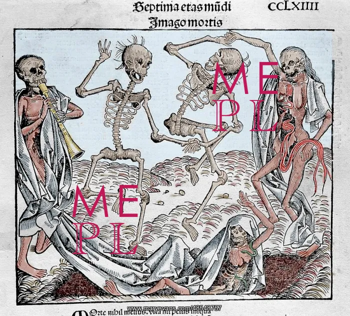 : The Dance of Death (1493) by Michael Wolgemut, from the Libe : The Dance of Death (1493) by Michael Wolgemut, from the Libe