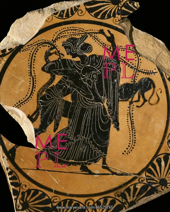 : Dance scene. 6th c. BC. Kylix with black figures : Dance scene. 6th c. BC. Kylix with black figures
