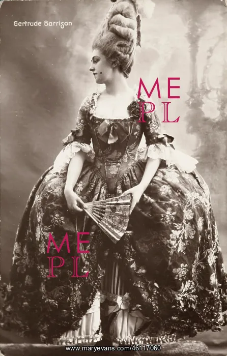 : Dancer Gertrude Barrison in a rococo-costume : Dancer Gertrude Barrison in a rococo-costume