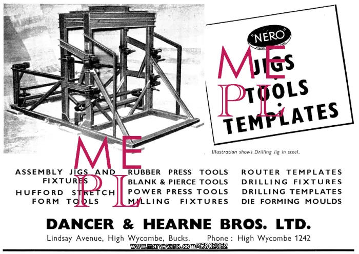 : Dancer & Hearne Aircraft Assembly Jigs, Tools & Templates : Dancer & Hearne Aircraft Assembly Jigs, Tools & Templates