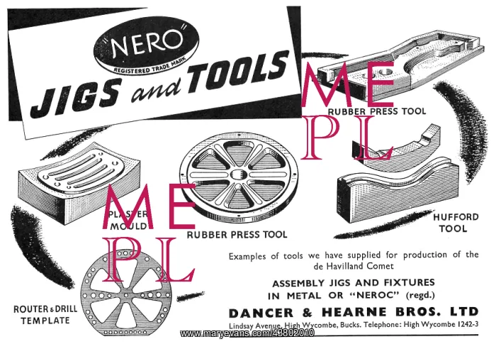 : Dancer & Hearne Nero Jigs & Tools 1952 : Dancer & Hearne Nero Jigs & Tools 1952