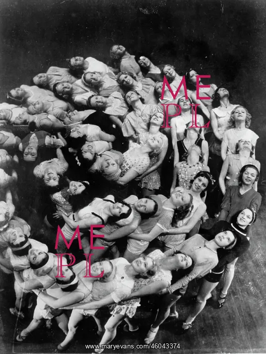  : Dancers forming a human rosebud as they rehearse their dances which they