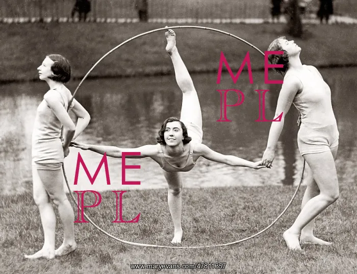  : Dancers with hoops, Liverpool Dance School, 1930's