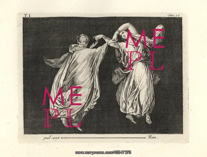 : Dancers from a mural in Pompeii : Dancers from a mural in Pompeii