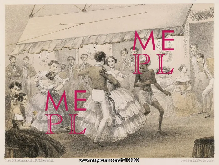 : Dancing at a ball in British India, 1860 : Dancing at a ball in British India, 1860