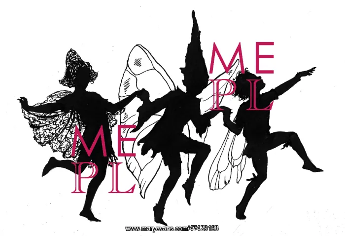 : Three dancing fairies (silhouette) : Three dancing fairies (silhouette)