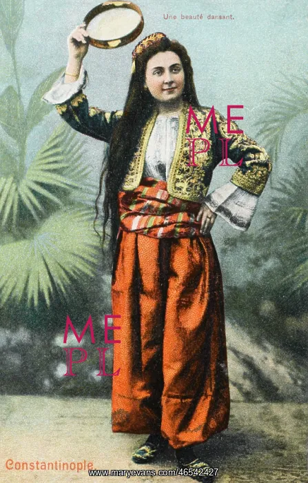 : A dancing girl - Constantinople, Turkey : A dancing girl - Constantinople, Turkey