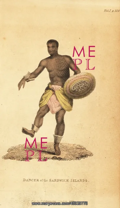 : Dancing native man of Hawaii (Sandwich Islands) : Dancing native man of Hawaii (Sandwich Islands)