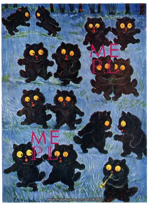  : Dancing Night Cats by Louis Wain
