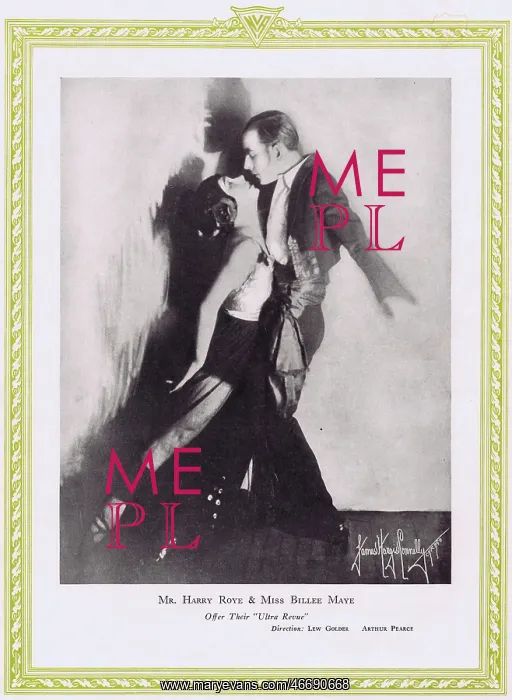 : The dancing team of Harry Roye and Bille Maye, 1927 : The dancing team of Harry Roye and Bille Maye, 1927