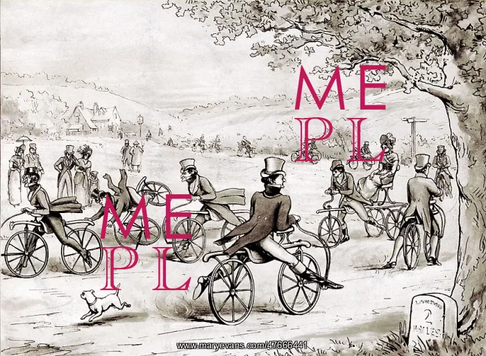 : Dandies Riding Velocipedes, 1819 : Dandies Riding Velocipedes, 1819