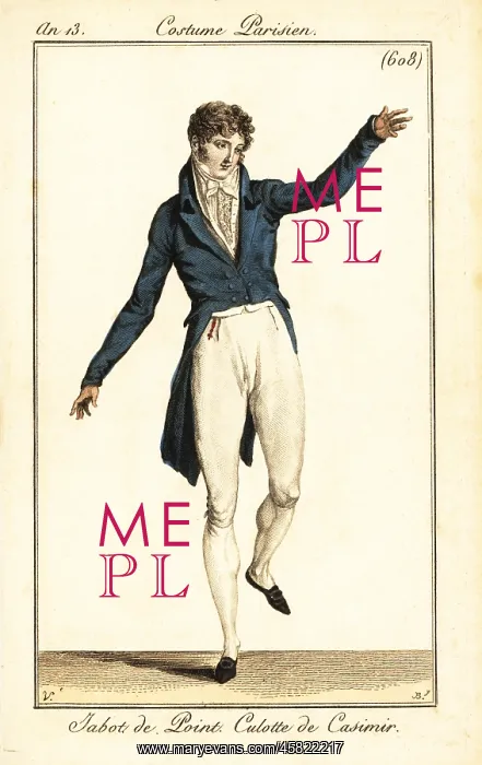 : Dandy dancing at a ball, Paris, 1804 : Dandy dancing at a ball, Paris, 1804