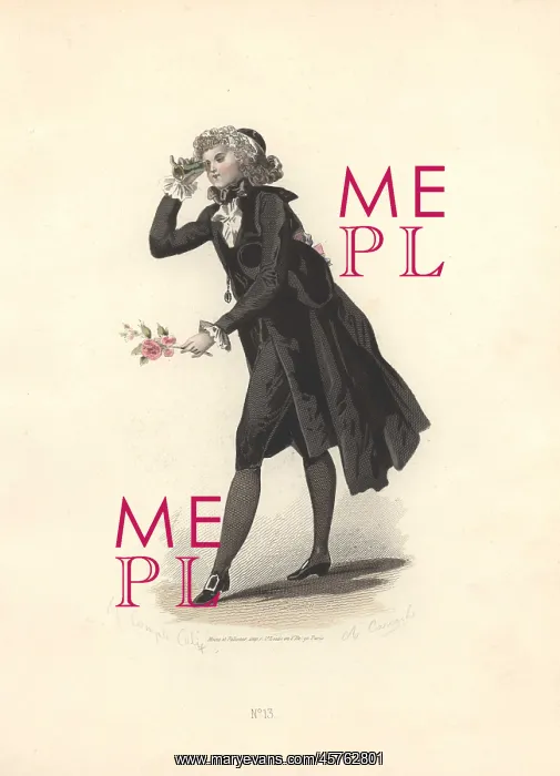 : Dandy with lorgnette, era of Marie Antoinette : Dandy with lorgnette, era of Marie Antoinette