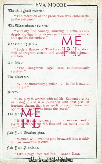 : The Dangerous Age by H. V. Esmond : The Dangerous Age by H. V. Esmond