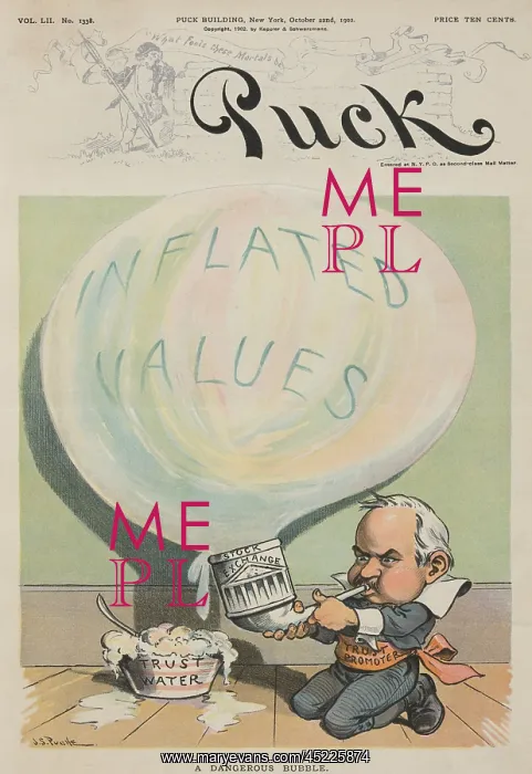 : A DANGEROUS BUBBLE 1902 cartoon depicting ? : A DANGEROUS BUBBLE 1902 cartoon depicting ?