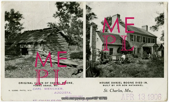 : Daniel Boone's Cabin and the house in which he died : Daniel Boone's Cabin and the house in which he died