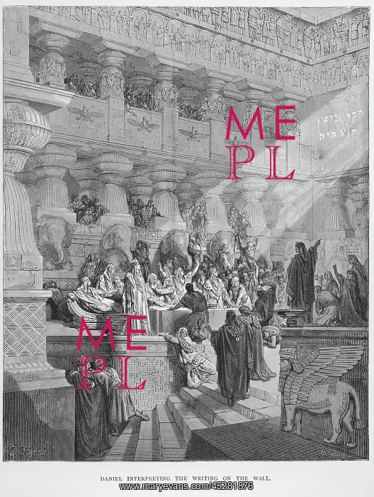 : Daniel interprets the writing on the wall : Daniel interprets the writing on the wall