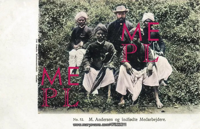 : Danish Missionary in India, M. Andersen and staff : Danish Missionary in India, M. Andersen and staff