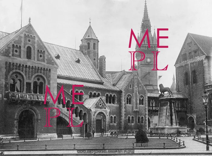 : Dankwarderode Castle in Brunswick, 1893 : Dankwarderode Castle in Brunswick, 1893