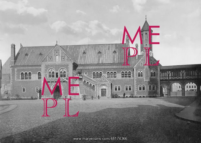 : Dankwarderode Castle in Brunswick, 1893 : Dankwarderode Castle in Brunswick, 1893